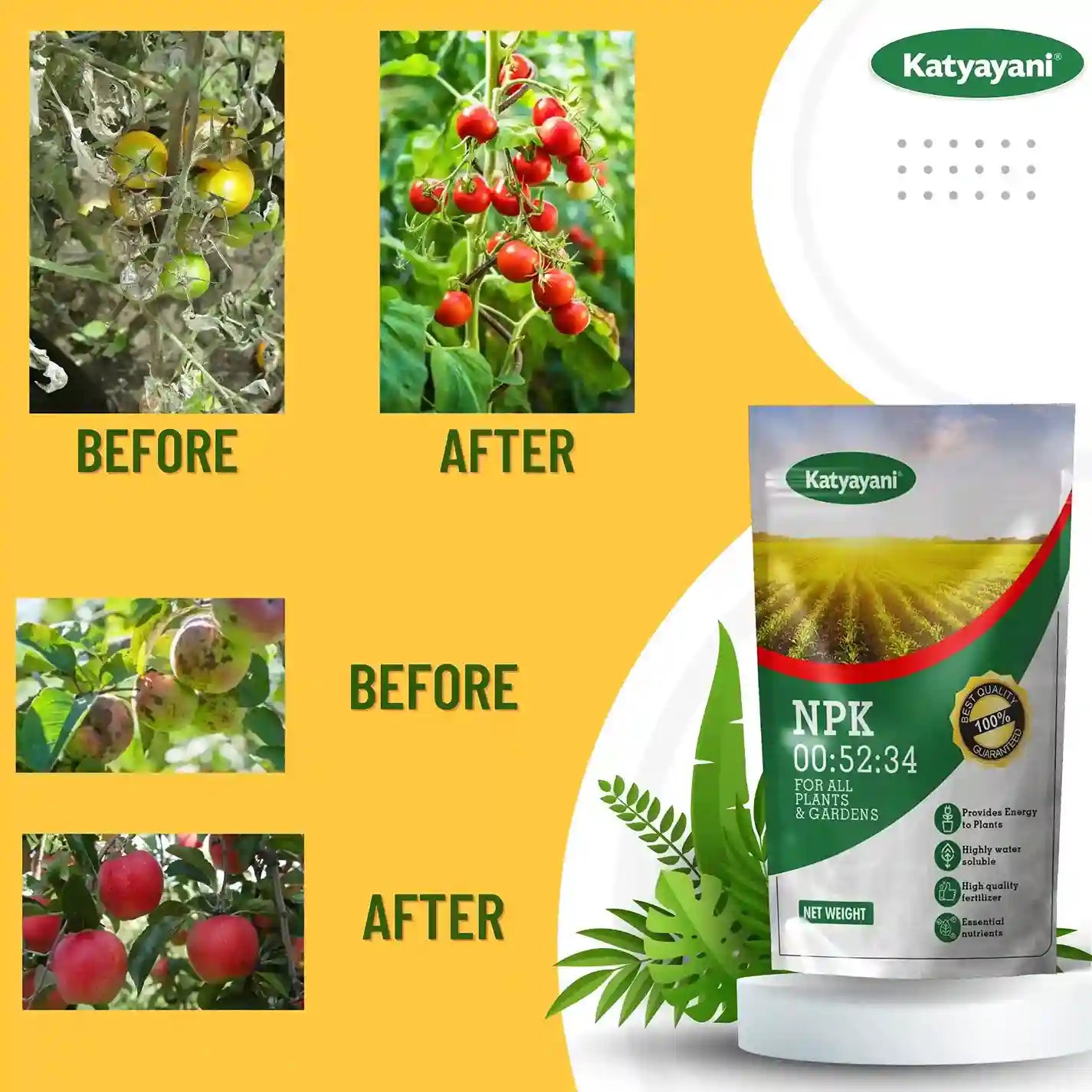 Katyayani NPK 00:52:34 | Fertilizer for home garden, flowers, vegetables