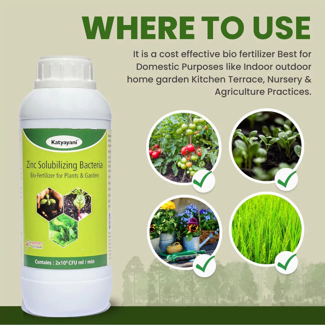 Katyayani Zinc Solubilizing Bacteria Bio fertilizer for indoor & outdoor plants