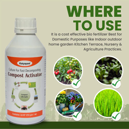 Katyayani Decomposting Culture Activator bio fertilizer for indoor, outdoor, home gardens