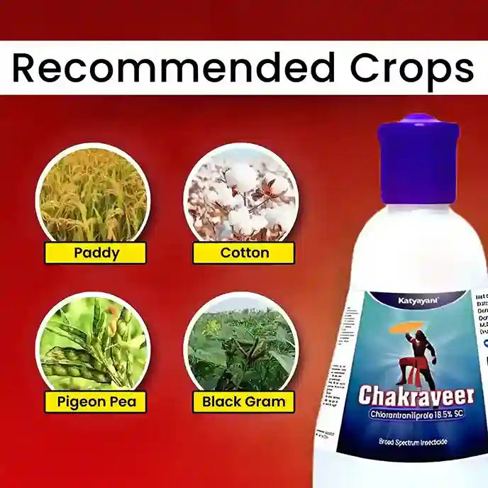 Katyayani Chakraveer | Chlorantraniliprole 18.5% SC | Best chemical insecticide for cotton, paddy, pigeon pea