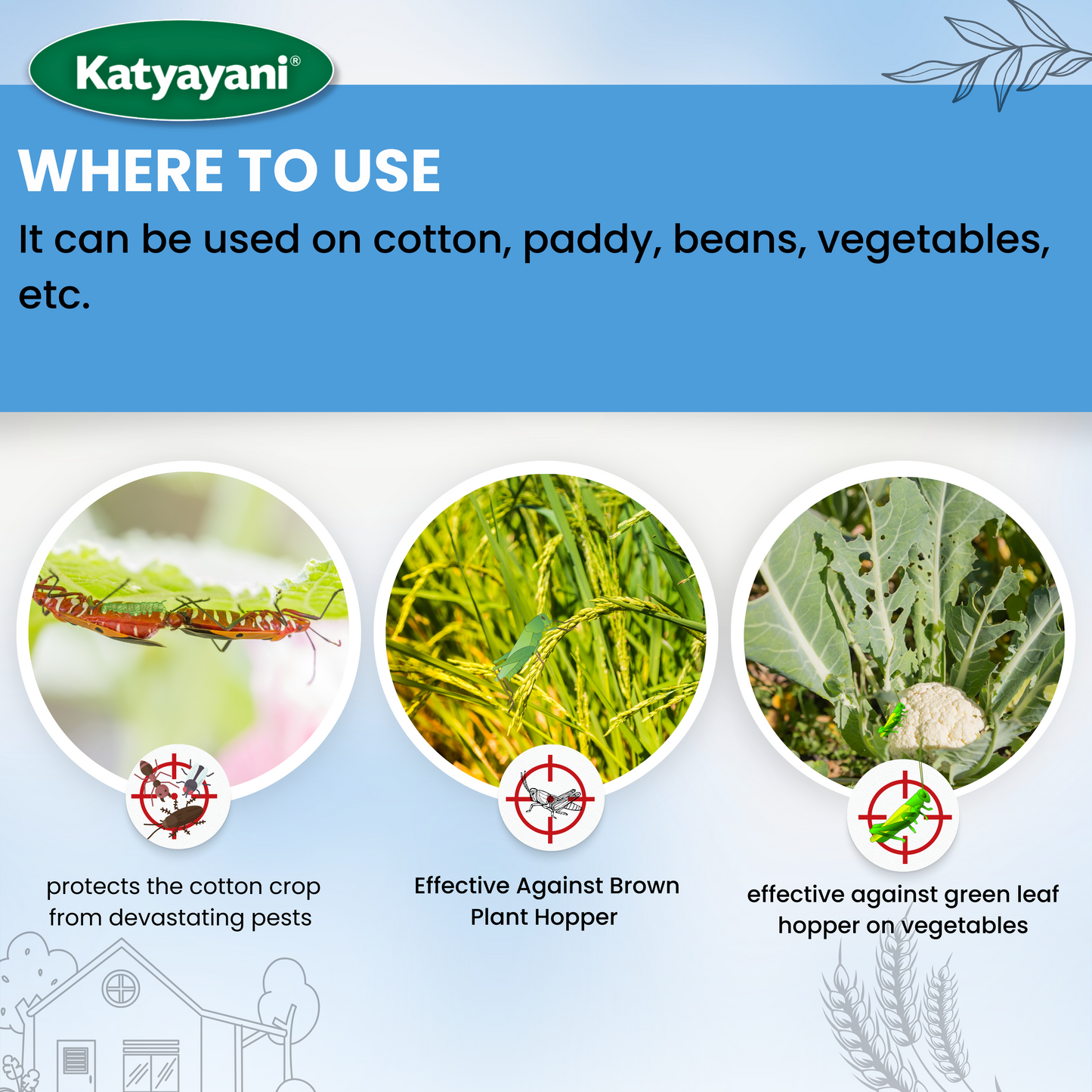 katyayani Chloropyriphos 50 % + cypermethrin 5 % EC - Docter 505 Insecticide for insect