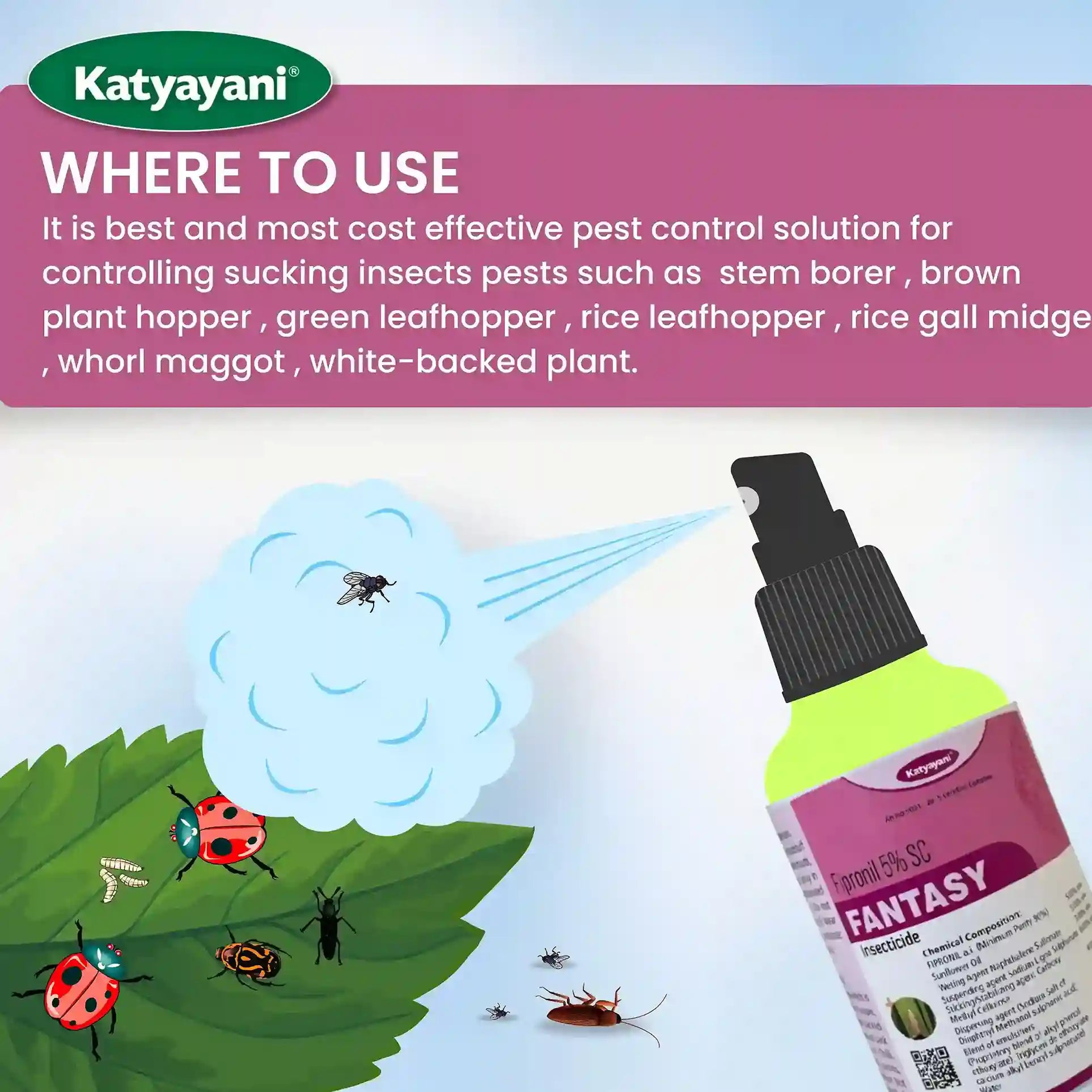 Katyayani Fantasy | Fipronil 5% SC | Chemical insecticide USES