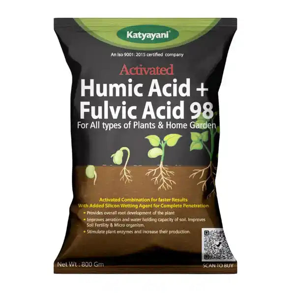 Katyayani Activated Humic Acid + Fulvic Acid 98 Fertilizer for Crop Nutrition & Root Growth