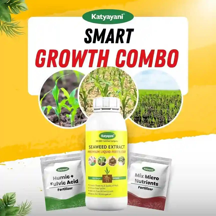 Smart Growth Combo (seaweed 100ml + Mix micro 10gm + Humic + fulvic acid 30gm)