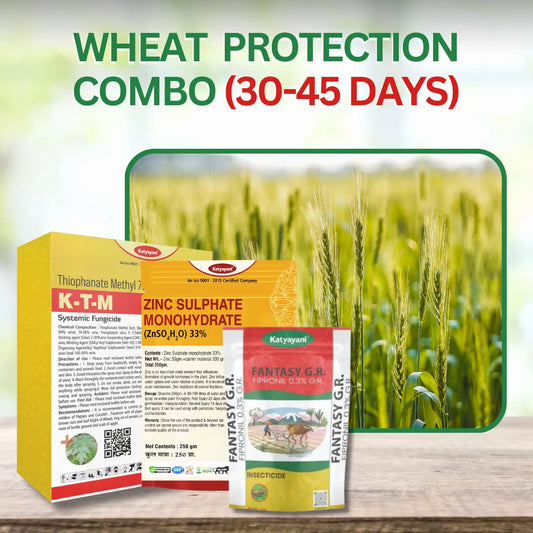 Katyayani  Wheat Protection Kit (30-45 days)- Katyayani Fantasy ( Fipronil 0.3% GR)(5kg x 1)+ Katyayani KTM(250gm x 1) + Katyayani Zinc Sulphate 33%(1kg x 3)