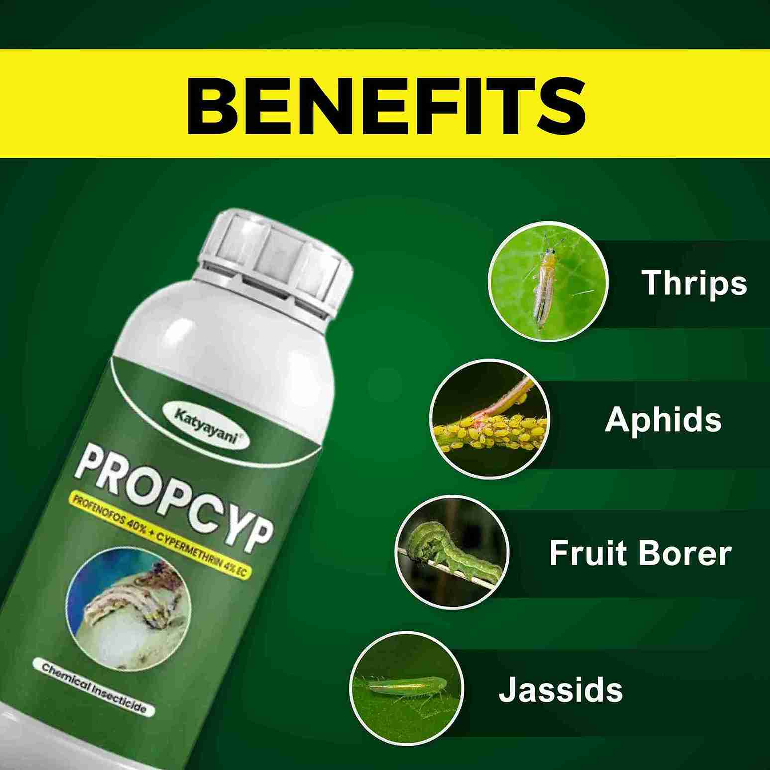 Profenofos 40 + Cypermethrin 4 EC Control Aphids and Thrips