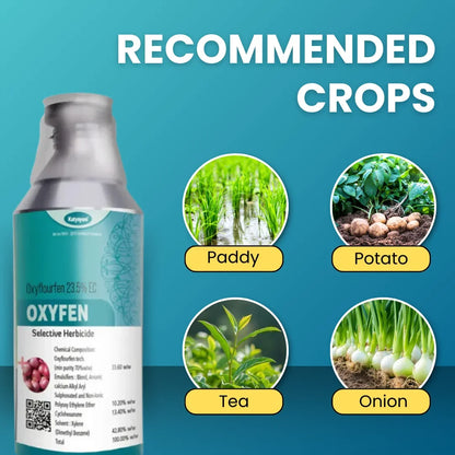 Katyayani Oxyfen | Oxyfluorfen 23.5 % EC | Chemical herbicide for paddy, potato, tea