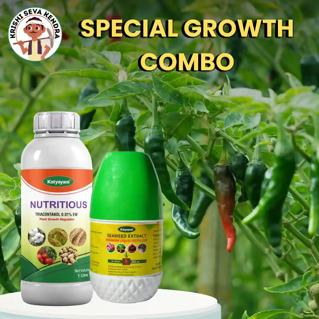 Special growth combo (Nutritious ( Triacontanol 0.1% EW) (100ml x 2)  + Seaweed Extract liquid fertilizer (1 Litre))
